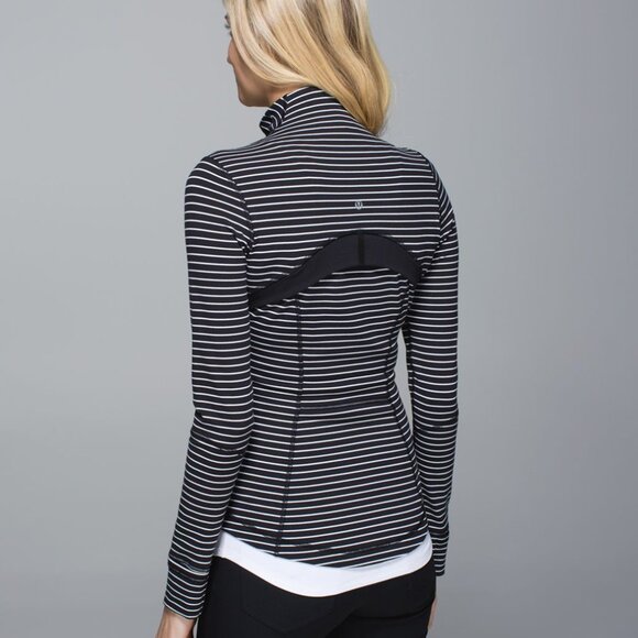 Lululemon Define Jacket Parallel Stripe Black White / Black SIZE 4 - Picture 3 of 9